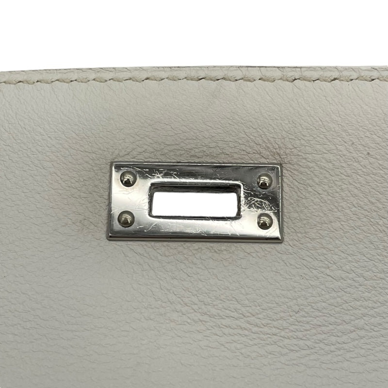 エルメス HERMES ケリー25　内縫い □K刻 ホワイト スイフト レディース ショルダーバッグ