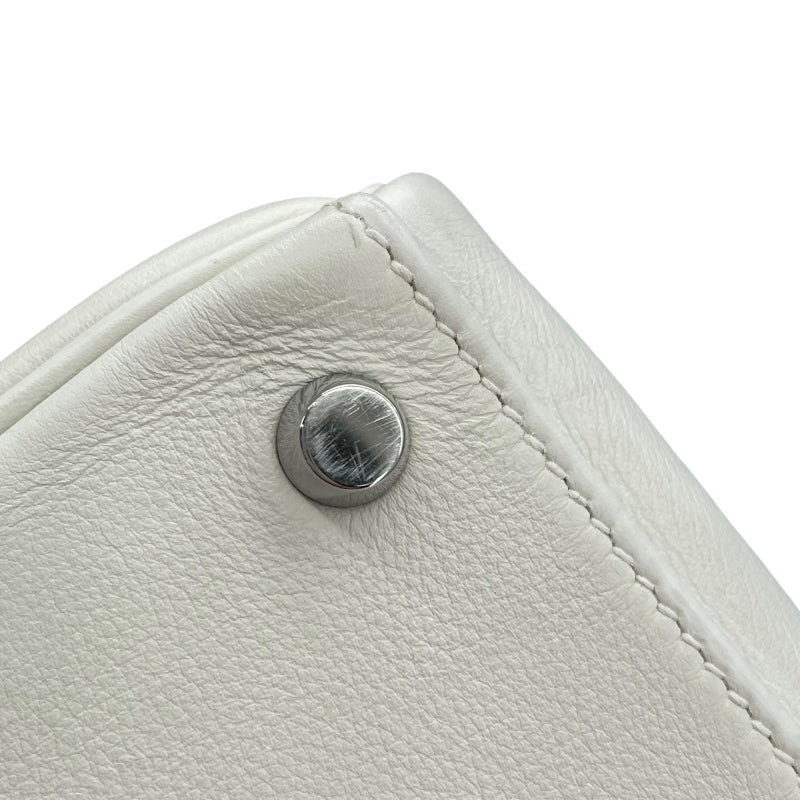 エルメス HERMES ケリー25　内縫い □K刻 ホワイト スイフト レディース ショルダーバッグ