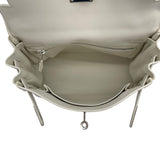 エルメス HERMES ケリー25　内縫い □K刻 ホワイト スイフト レディース ショルダーバッグ