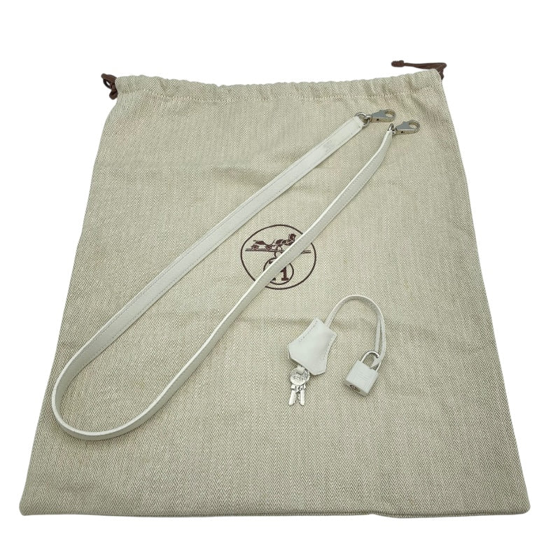 エルメス HERMES ケリー25　内縫い □K刻 ホワイト スイフト レディース ショルダーバッグ