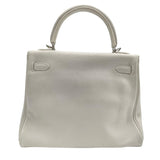 エルメス HERMES ケリー25　内縫い □K刻 ホワイト スイフト レディース ショルダーバッグ