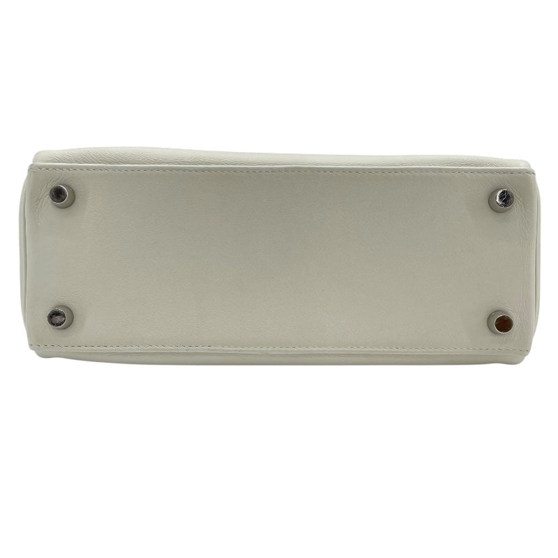 エルメス HERMES ケリー25　内縫い □K刻 ホワイト スイフト レディース ショルダーバッグ