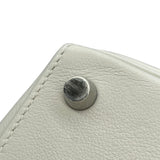 エルメス HERMES ケリー25　内縫い □K刻 ホワイト スイフト レディース ショルダーバッグ