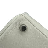 エルメス HERMES ケリー25　内縫い □K刻 ホワイト スイフト レディース ショルダーバッグ