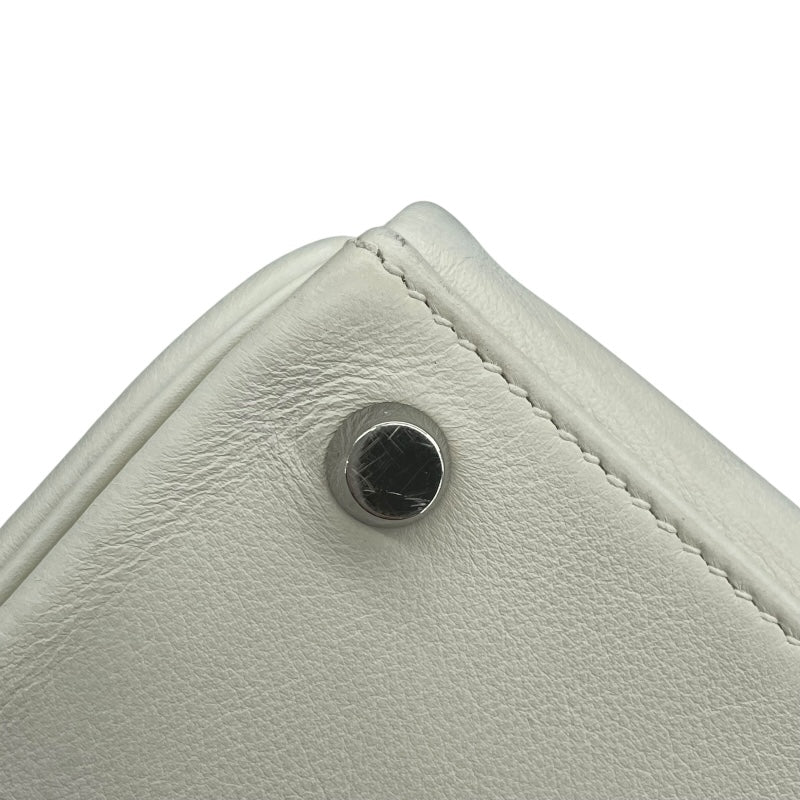 エルメス HERMES ケリー25　内縫い □K刻 ホワイト スイフト レディース ショルダーバッグ