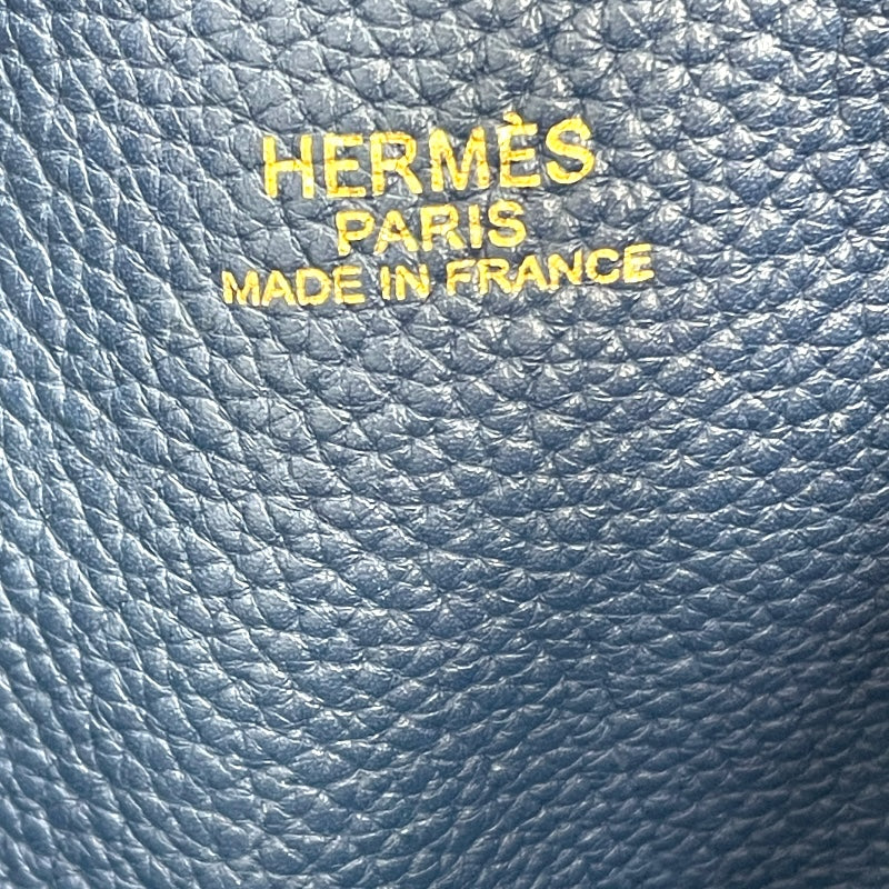 エルメス HERMES ドゥブルセンス45 R刻 ブルーイズミール・ブルーサフィール トリヨン レディース トートバッグ