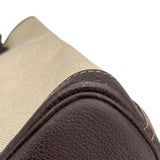 エルメス HERMES ガーデンファイルMM □H刻 マロン シルバー金具 トワル/レザー ユニセックス ハンドバッグ