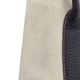 エルメス HERMES ガーデンファイルMM □H刻 マロン シルバー金具 トワル/レザー ユニセックス ハンドバッグ