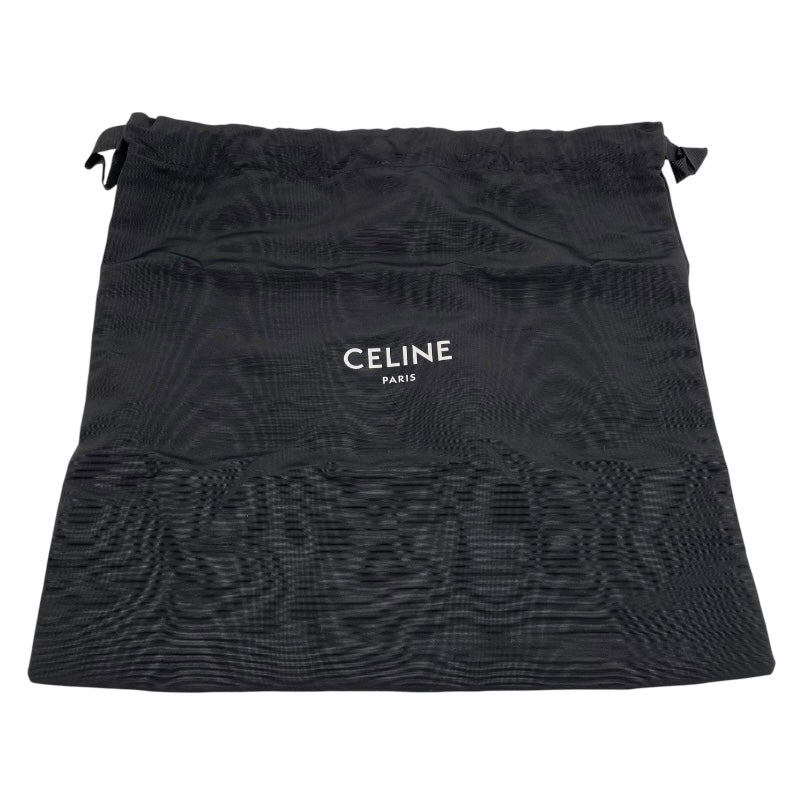 セリーヌ CELINE ドローストリングバッグ ホワイトxグリーン キャンバス レディース ハンドバッグ