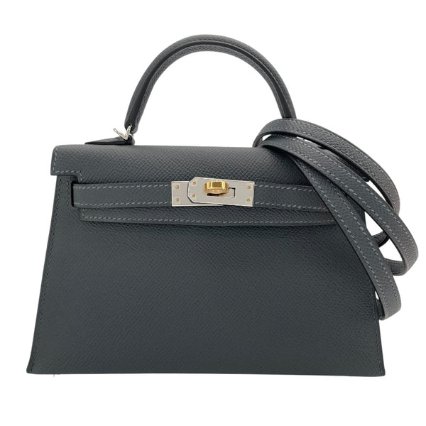 エルメス HERMES ミニケリー2 W刻 グリミスティ　ゴールドｘシルバー金具 エプソン レディース ショルダーバッグ