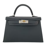 エルメス HERMES ミニケリー2 W刻 グリミスティ　ゴールドｘシルバー金具 エプソン レディース ショルダーバッグ
