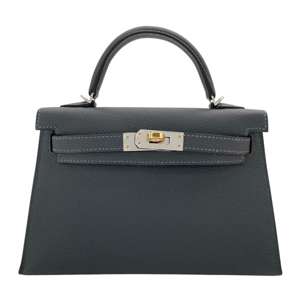エルメス HERMES ミニケリー2 W刻 グリミスティ　ゴールドｘシルバー金具 エプソン レディース ショルダーバッグ