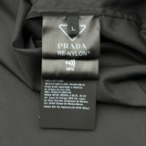 プラダ PRADA トライアングルロゴスタッズ長袖シャツ SC591 ブラック ナイロン メンズ 長袖シャツ