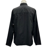 プラダ PRADA トライアングルロゴスタッズ長袖シャツ SC591 ブラック ナイロン メンズ 長袖シャツ