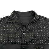 プラダ PRADA トライアングルロゴスタッズ長袖シャツ SC591 ブラック ナイロン メンズ 長袖シャツ