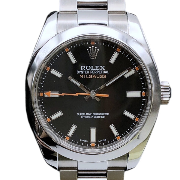 ロレックス ROLEX ミルガウス 18238A ブラック SS メンズ 腕時計