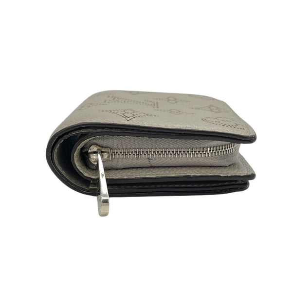 ルイ・ヴィトン LOUIS VUITTON ポルトフォイユ・クレア M80903 シルバー  マヒナ・レザー レディース 二つ折り財布