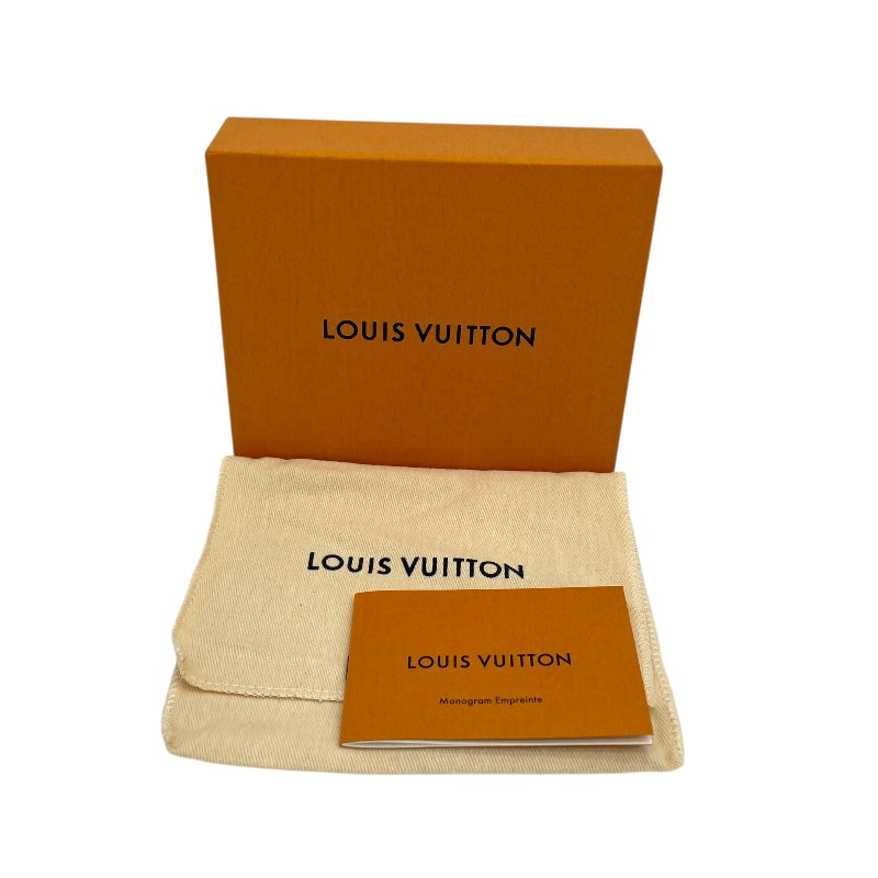 ルイ・ヴィトン LOUIS VUITTON ポルトフォイユ・クレア M80903 シルバー  マヒナ・レザー レディース 二つ折り財布