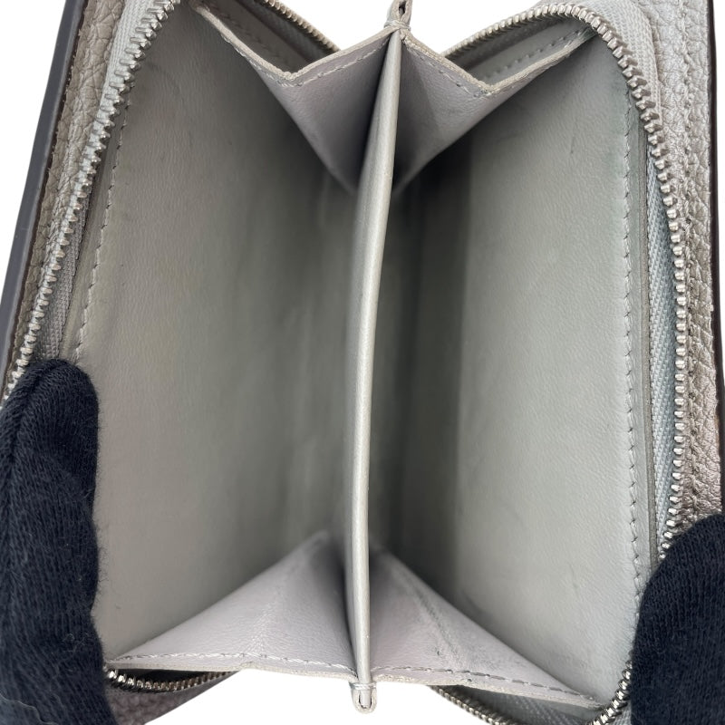 ルイ・ヴィトン LOUIS VUITTON ポルトフォイユ・クレア M80903 シルバー  マヒナ・レザー レディース 二つ折り財布