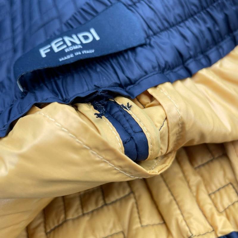 フェンディ FENDI FFナイロンキルティングパンツ FB0753 ブラック ナイロン メンズ パンツ