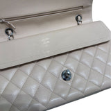 シャネル CHANEL マトラッセ25 ベージュ　シルバー金具 キャビアスキン レディース ショルダーバッグ