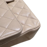 シャネル CHANEL マトラッセ25 ベージュ　シルバー金具 キャビアスキン レディース ショルダーバッグ