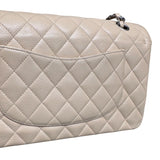 シャネル CHANEL マトラッセ25 ベージュ　シルバー金具 キャビアスキン レディース ショルダーバッグ