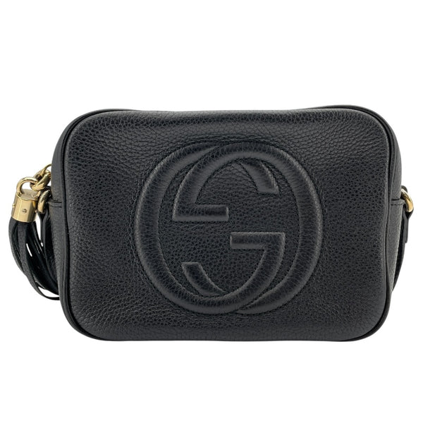グッチ GUCCI ソーホースモールディスコバッグ 308364 ブラック レザー レディース ショルダーバッグ