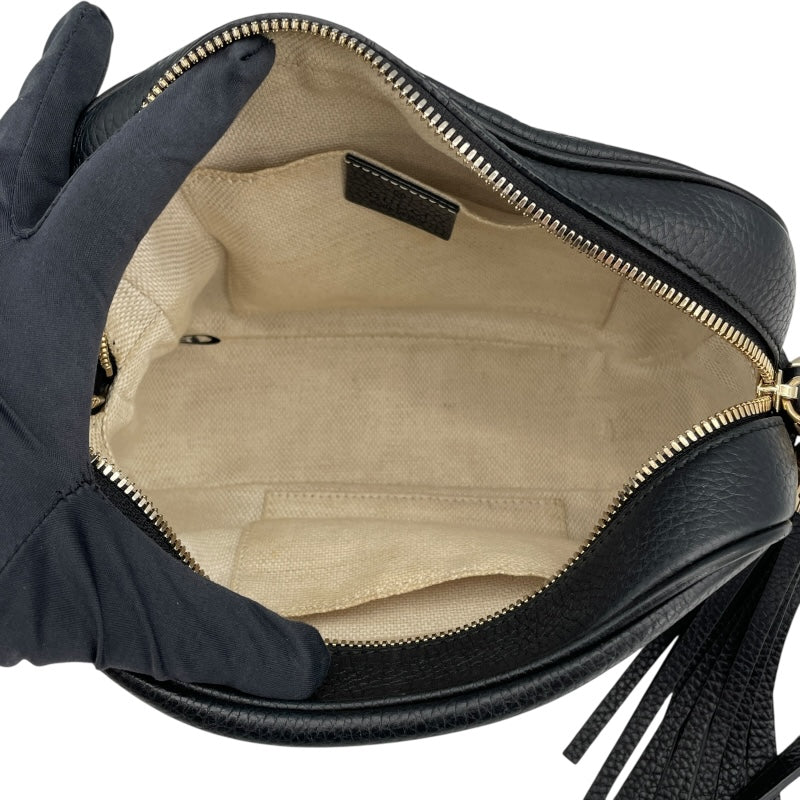 グッチ GUCCI ソーホースモールディスコバッグ 308364 ブラック レザー レディース ショルダーバッグ