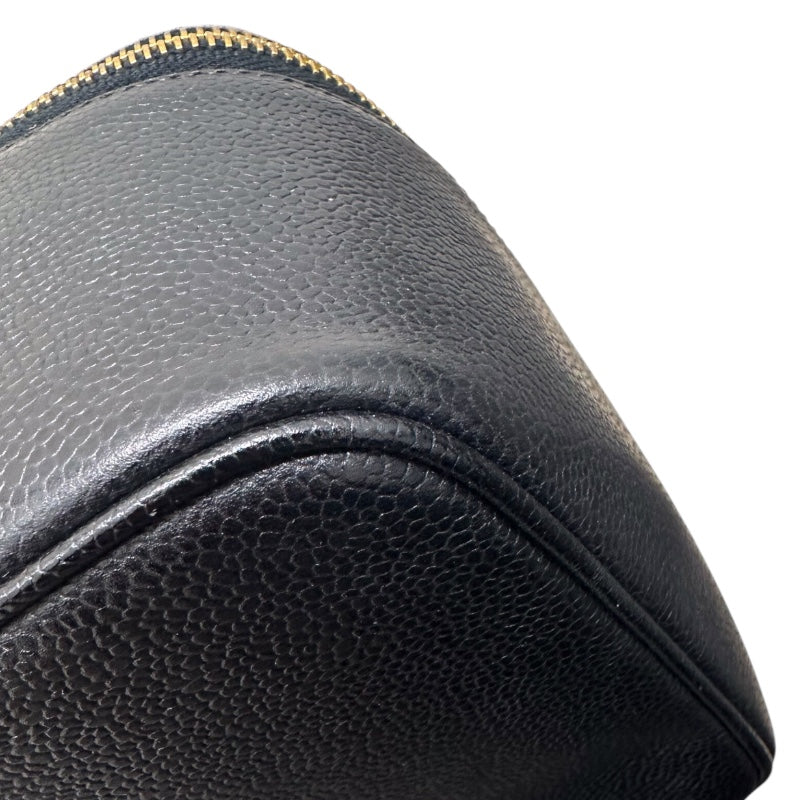 シャネル CHANEL バニティ A01997 ブラック キャビアスキン レディース