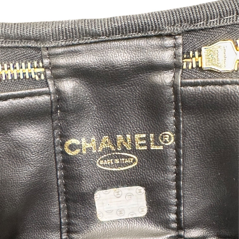 シャネル CHANEL バニティ A01997 ブラック キャビアスキン レディース