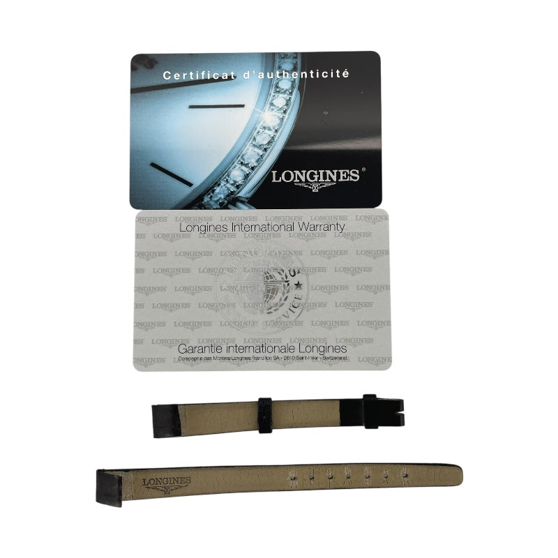 ロンジン LONGINES レディースウォッチ L2.159.7 シルバー K18WG/革ベルト（社外品） 手巻き レディース 腕時計