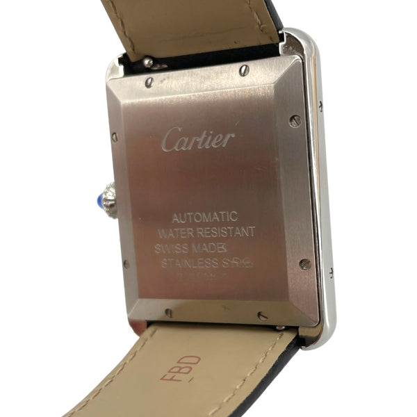 カルティエ Cartier タンクマストXL WSTA0040 シルバー SS/革ベルト 自動巻き メンズ 腕時計