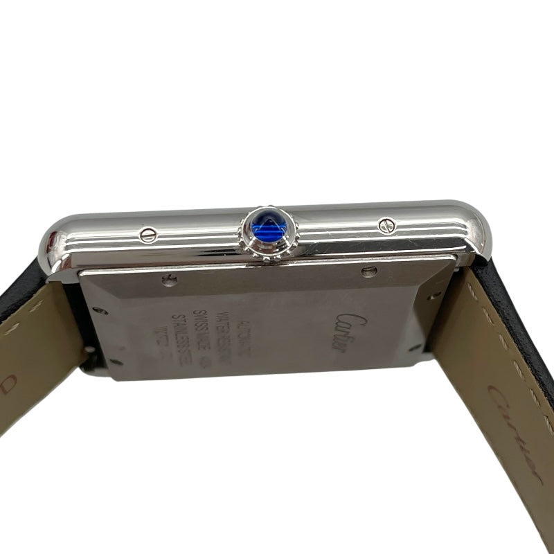 カルティエ Cartier タンクマストXL WSTA0040 シルバー SS/革ベルト 自動巻き メンズ 腕時計