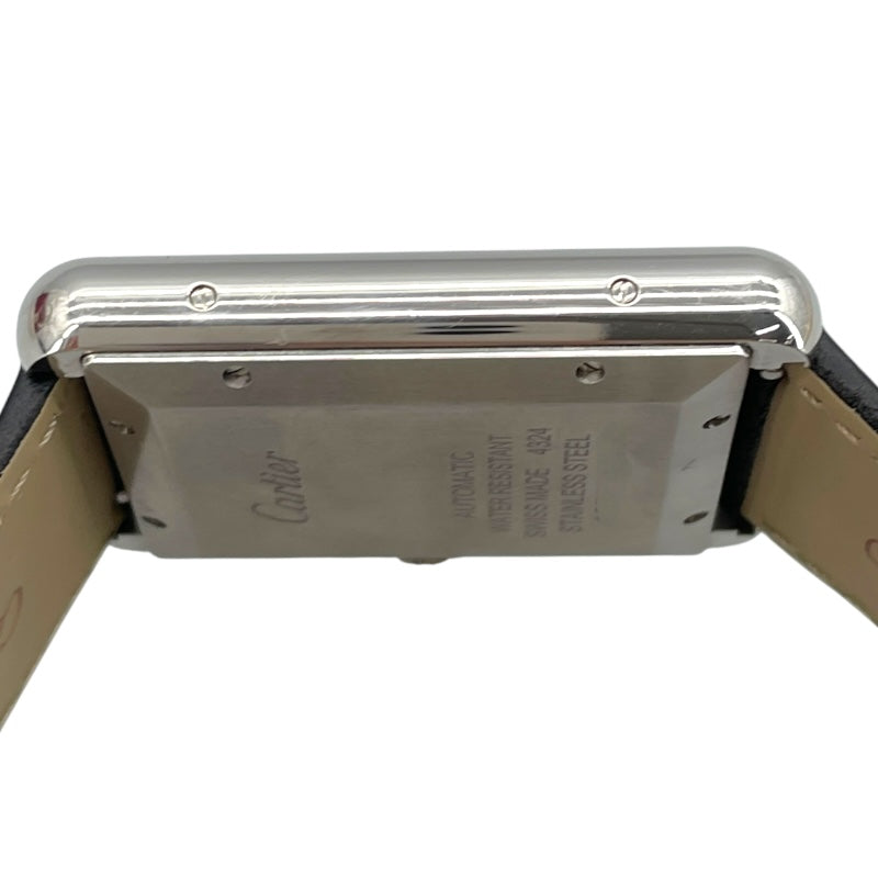 カルティエ Cartier タンクマストXL WSTA0040 シルバー SS/革ベルト 自動巻き メンズ 腕時計