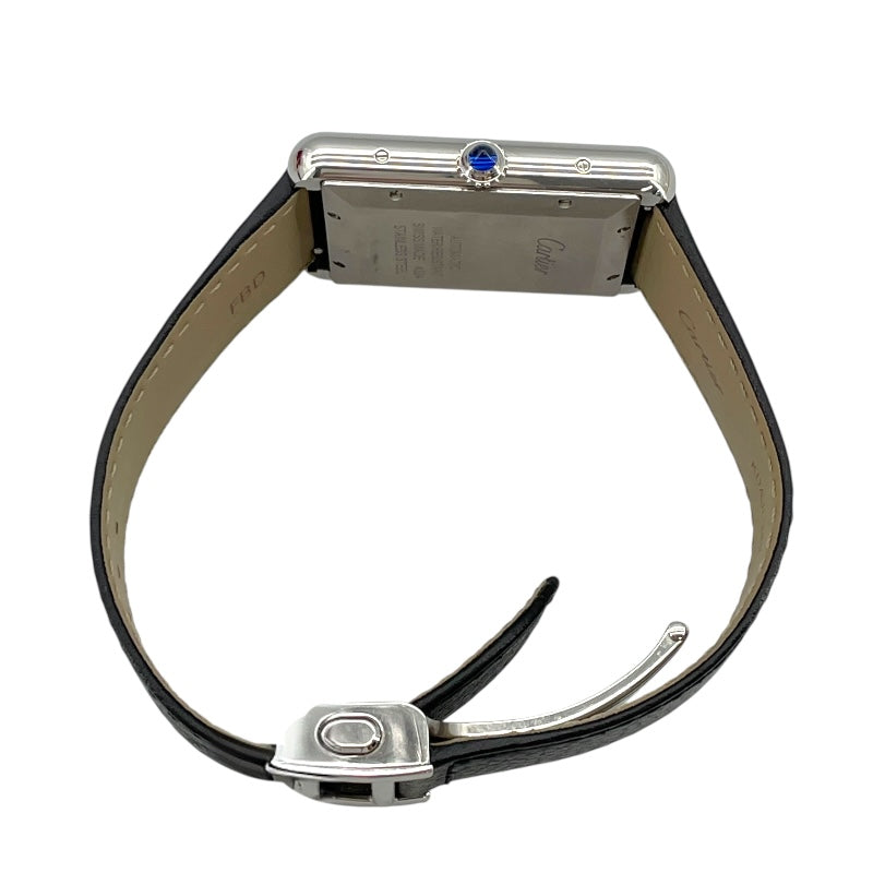 カルティエ Cartier タンクマストXL WSTA0040 シルバー SS/革ベルト 自動巻き メンズ 腕時計