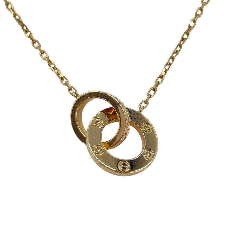 カルティエ Cartier ラブサークルネックレスフルダイヤ ピンクゴールド