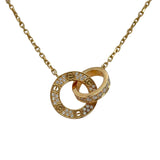 カルティエ Cartier ラブサークルネックレスフルダイヤ ピンクゴールド Au750 ダイヤモンド（48個） ジュエリー