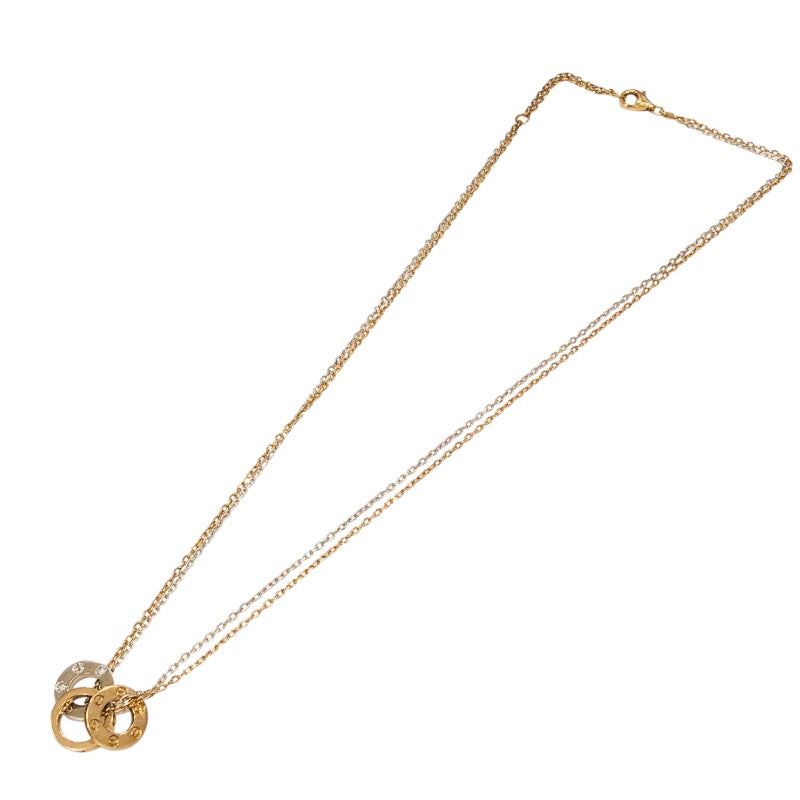 カルティエ Cartier ラブスリーフープネックレス ホワイトゴールド/ピンクゴールド Au750 ジュエリー
