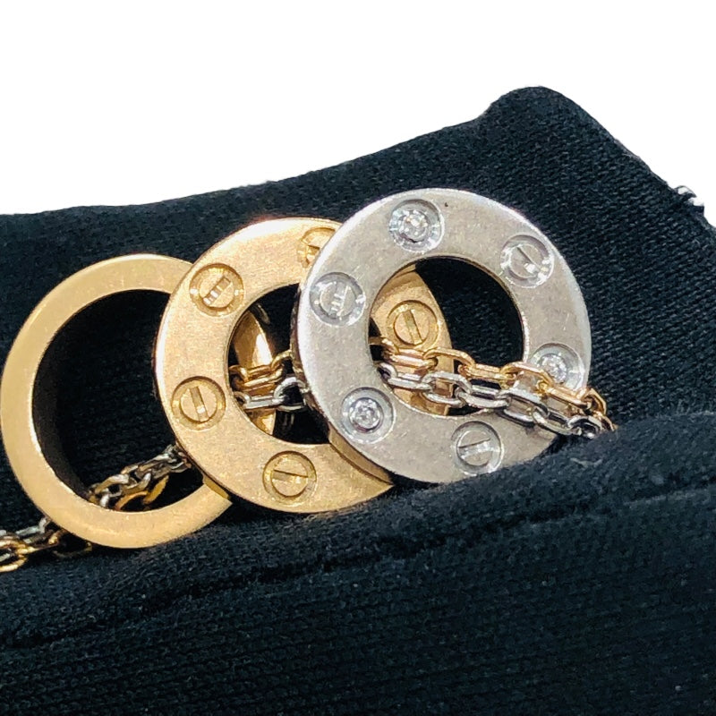 カルティエ Cartier ラブスリーフープネックレス ホワイトゴールド/ピンクゴールド Au750 ジュエリー