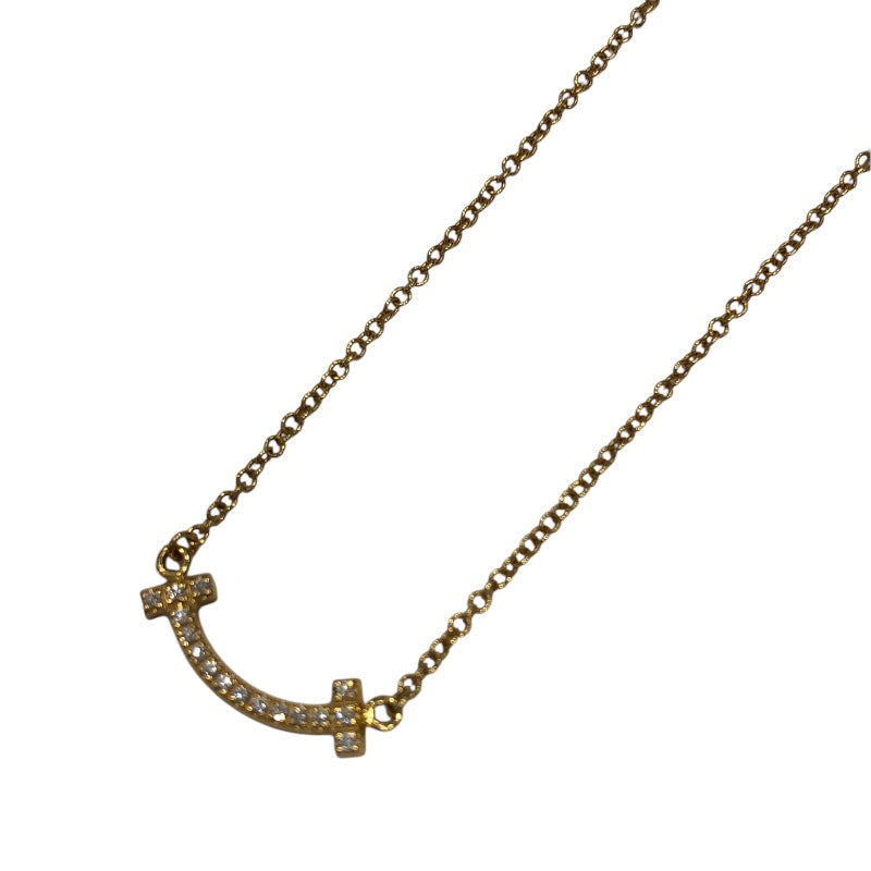 ティファニー TIFFANY＆CO Tスマイル ダイヤネックレス ミニ イエローゴールド Au750 ジュエリー