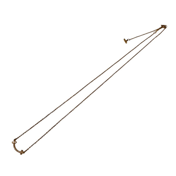 ティファニー TIFFANY＆CO Tスマイル ダイヤネックレス ミニ イエローゴールド Au750 ジュエリー