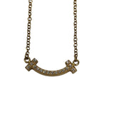 ティファニー TIFFANY＆CO Tスマイル ダイヤネックレス ミニ イエローゴールド Au750 ジュエリー