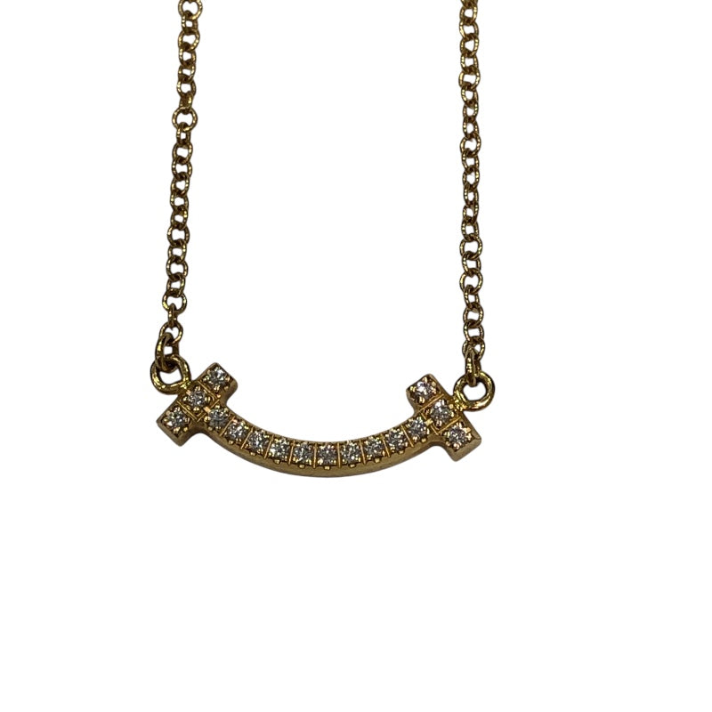 ティファニー TIFFANY＆CO Tスマイル ダイヤネックレス ミニ イエローゴールド Au750 ジュエリー