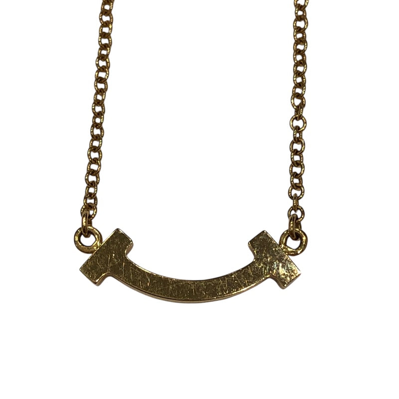 ティファニー TIFFANY＆CO Tスマイル ダイヤネックレス ミニ イエローゴールド Au750 ジュエリー