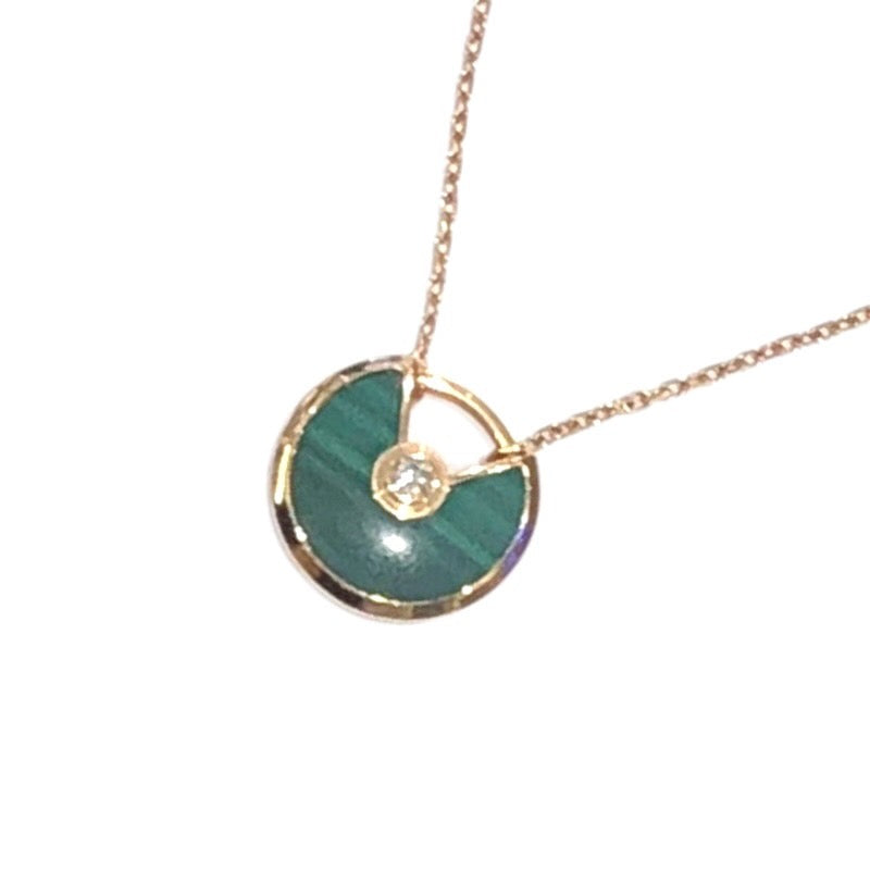 カルティエ Cartier アミュレットドゥカルティエネックレス ゴールド×グリーン 750PG マラカイト ジュエリー