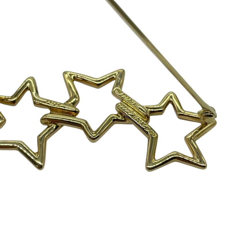 80s ティファニー トリプルスター ブローチ ティファニー TIFFANY＆CO トリプルスターブローチ イエロー