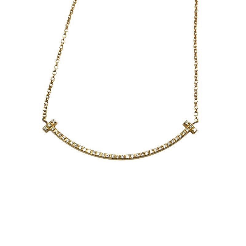 ティファニー TIFFANY＆CO Tスマイルダイヤネックレススモール 750 ジュエリー