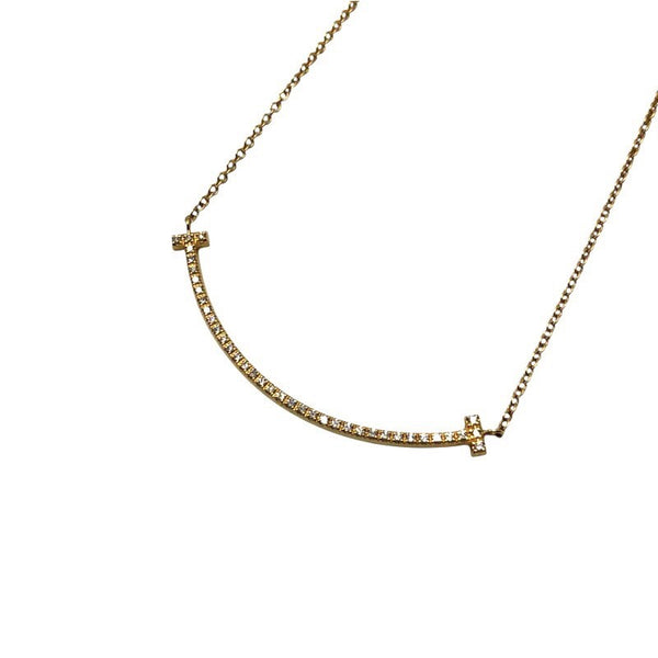 ティファニー TIFFANY＆CO Tスマイルダイヤネックレススモール 750 ジュエリー