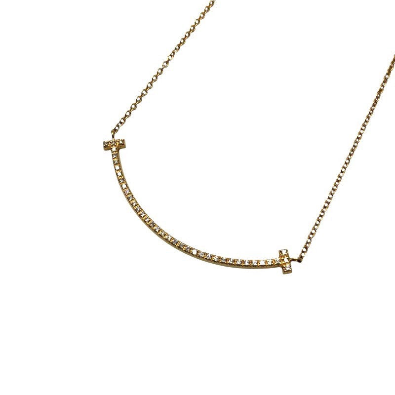 ティファニー TIFFANY＆CO Tスマイルダイヤネックレススモール 750 ジュエリー